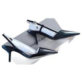 Giorgio Armani Slingback eleganti in pelle nera 38