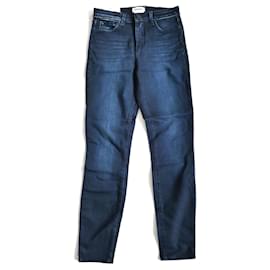 L'Agence Jeans skinny recortados de tiro alto L’Agence Margot azul marino