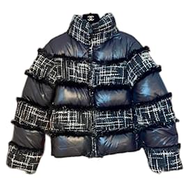 Giacca a piuma "Coco neige" in tweed e poliammide - Chanel
