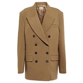 Khaite Tanner wool blend blazer brown