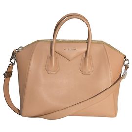 Autre Marque Borsa Antigona Media in pelle beige nudo di Givenchy