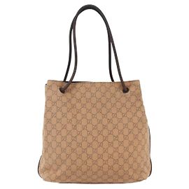 Borsa Vintage a Spalla Aperta Gucci (Outlet) in Tela GG con Pelle