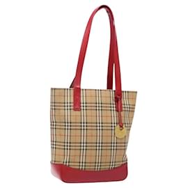 Burberry Nova Check Tote aus Canvas im kleinen Format