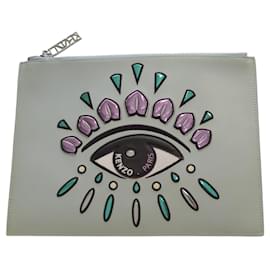 Borsa Kenzo A4 Pouch EYE CLUTCH Donna Verde Menta 99A Borsa Clutch 515 $ RSP