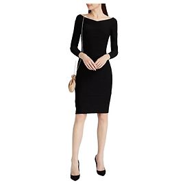 Robe Bandage Noire à Décolleté Coeur Herve Leger