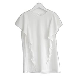 Hugo Boss Blusa de volantes en crema Boss
