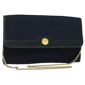 Borsa a spalla con patta a catena vintage Christian Dior Diorissimo in tela media