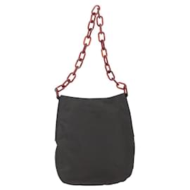 Borsa a spalla con catena in resina Prada in nylon