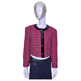 Sandro Blazer de tweed púrpura