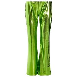 Autre Marque Pantalones holográficos brillantes verdes Hosbjerg