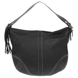Borsa in pelle nera a spalla Coach