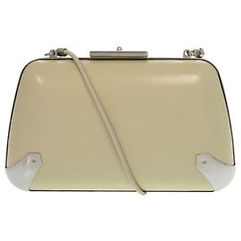 Borsa Clasp Balenciaga in Bianco Avorio