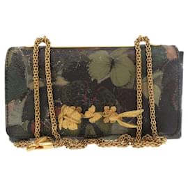 Sac à bandoulière en cuir vert à chaîne Papillon Valentino Garavani