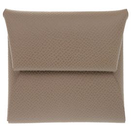 Monedero Bastia de Hermès en gris Etoupe
