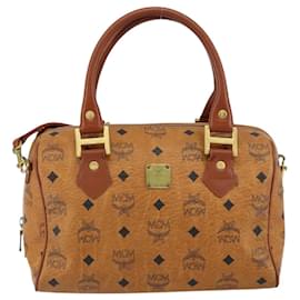 MCM Visetos Handbag Canvas and Leather