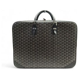 NUEVA MALETA GOYARD AMBASSADE 50CM EN LONA GOYARDINE BOLSO DE VIAJE NEGRO LUGGAGE