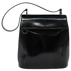 Borsa a Spalla Gancini in Pelle Verniciata Salvatore Ferragamo