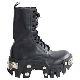 Botas Balenciaga Bulldozer de cuero negro