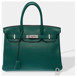Borsa HERMES Birkin 30 in Pelle Verde - 103006 - Hermès