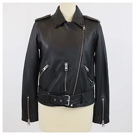 Autre Marque Schwarze Leder-Bikerjacke Balfern von All Saints