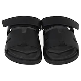 Sandali Chypre in pelle nera Hermès