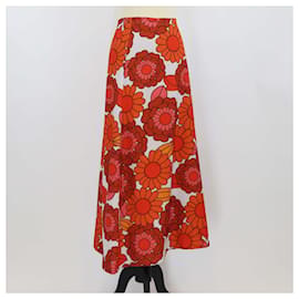 Falda maxi de estampado floral naranja Dodo Bar Or - Autre Marque