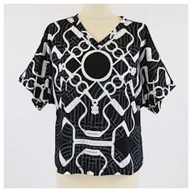 Camiseta Tattoo Mors a Jouets Detoure de Algodón Negro/Blanco de Hermes - Hermès