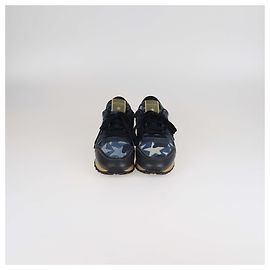Sneakers Valentino Rockrunner in pelle e denim multicolore con stelle