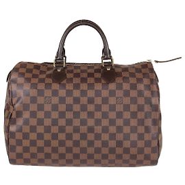 Borsa Speedy 35 in tela Damier Ebene di Louis Vuitton