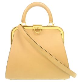 Vintage Leder Schultertasche Christian Dior
