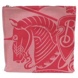 Borsa a mano in tela rossa Burberry