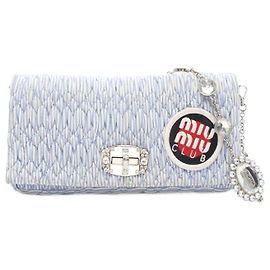 Borsa a Spalla Matelassé Miu Miu in Blu