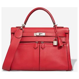 Hermès Borsa HERMES Kelly Lakis in Pelle Rossa - 102983