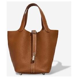 HERMES Picotin Tasche aus goldenem Leder - 102975 - Hermès