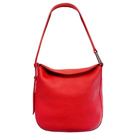 XS Anna Tasche aus rotem, genarbtem Kalbsleder von Akris