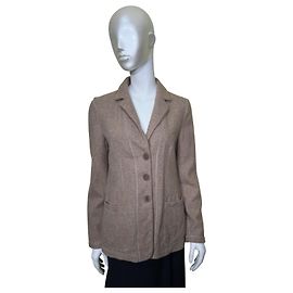 Giorgio Armani Blazer aus Kaschmir und Wolle Beige