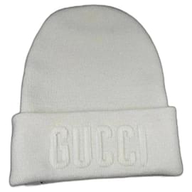 Gucci Mütze Weiß aus Wolle Größe M