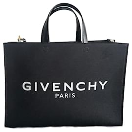 Givenchy G Tote Bag schwarz aus Leder und Baumwolle