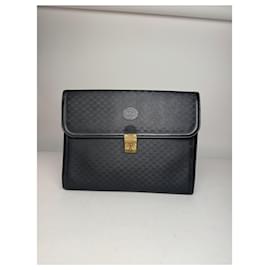 Clutch in pelle monogramma Gucci vintage nera - Autre Marque