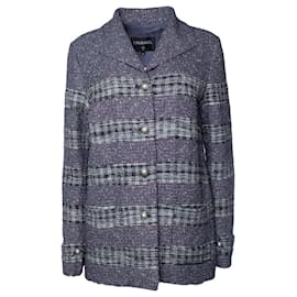 Chanel, lila Tweed-Blazer mit Lurex
