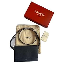 Borsa a tracolla Lancel in pelle blu petrolio