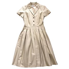 Calvin Klein Kleid aus beiger Baumwolle