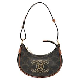 Mini borsa a mano Celine Triomphe in marrone - Céline