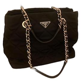 Borsa Tote Prada TESSUTO IMPUNTU Nera
