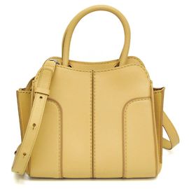 Bolso de cuero amarillo Tod's Sella