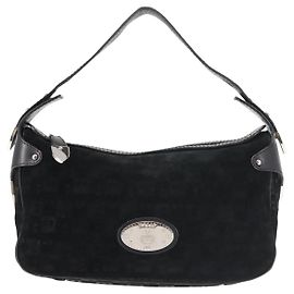 Borsa a Spalla Vintage Bally in Pelle Scamosciata
