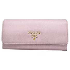 Cartera larga Prada Saffiano rosa
