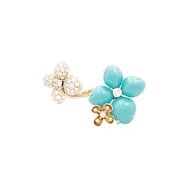 Chaumet Ring, "Hortensia Eden", Roségold, Diamanten und Türkise.