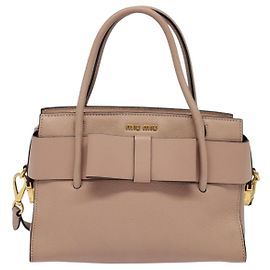 Miu Miu Madras Fiocco Borsa Tote in Pelle Piccola