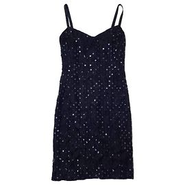 Emanuel Ungaro Ungaro Paris schwarzes Slipkleid mit Pailletten